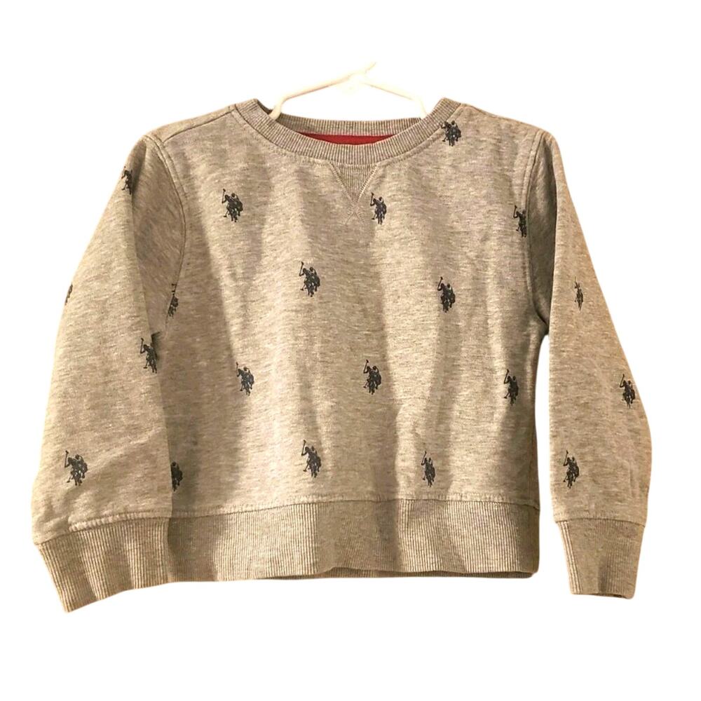 U.S.Polo Assn Baby Gray Logo Sweatshirt 3T Preloved Good